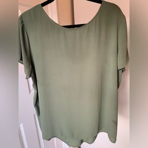 Loft green lightweight top. Back pleat.  Gently worn. Size XL